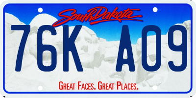 SD license plate 76KA09