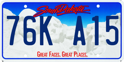 SD license plate 76KA15