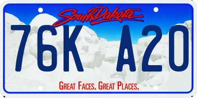 SD license plate 76KA20