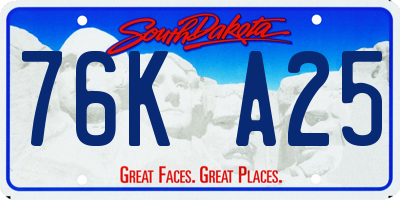 SD license plate 76KA25