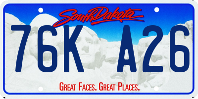SD license plate 76KA26