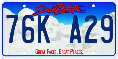 SD license plate 76KA29