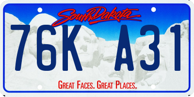 SD license plate 76KA31