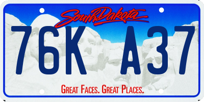 SD license plate 76KA37