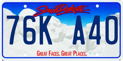 SD license plate 76KA40