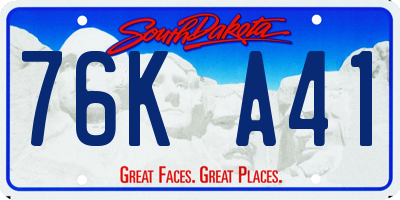 SD license plate 76KA41