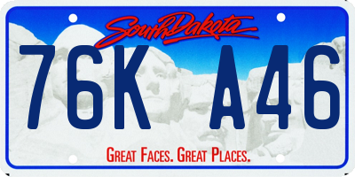SD license plate 76KA46