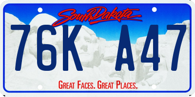SD license plate 76KA47
