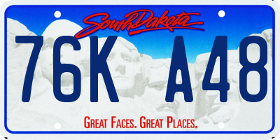 SD license plate 76KA48