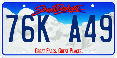 SD license plate 76KA49