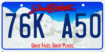 SD license plate 76KA50