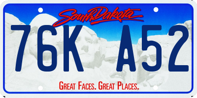 SD license plate 76KA52