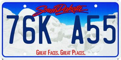 SD license plate 76KA55
