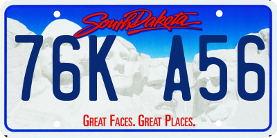 SD license plate 76KA56