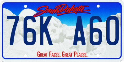 SD license plate 76KA60