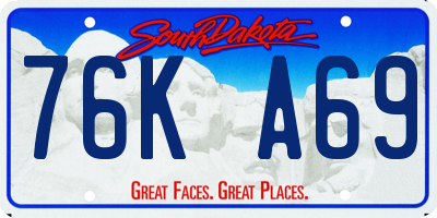 SD license plate 76KA69