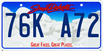 SD license plate 76KA72