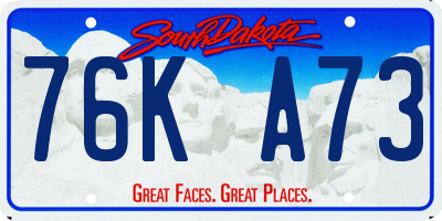 SD license plate 76KA73