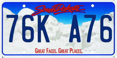 SD license plate 76KA76