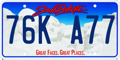 SD license plate 76KA77
