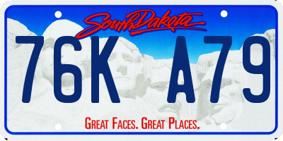 SD license plate 76KA79
