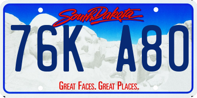 SD license plate 76KA80
