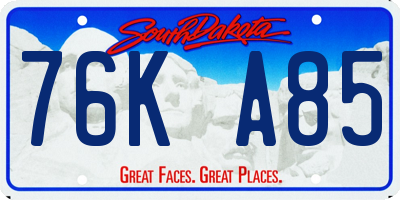 SD license plate 76KA85
