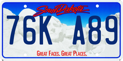 SD license plate 76KA89