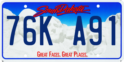 SD license plate 76KA91