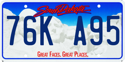 SD license plate 76KA95
