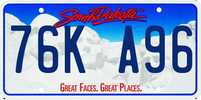 SD license plate 76KA96