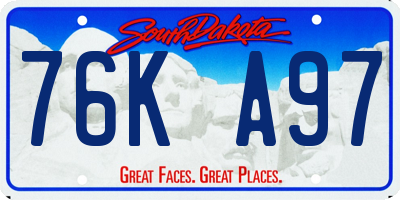 SD license plate 76KA97