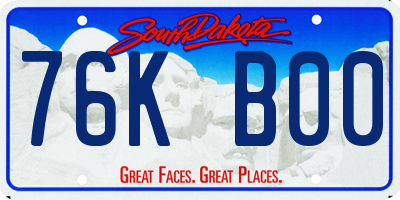 SD license plate 76KB00