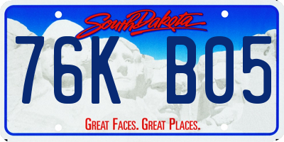SD license plate 76KB05