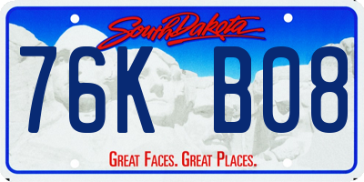 SD license plate 76KB08
