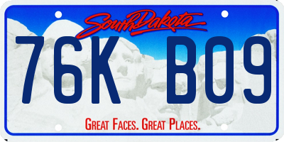 SD license plate 76KB09