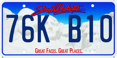 SD license plate 76KB10