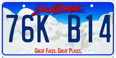 SD license plate 76KB14