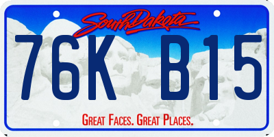 SD license plate 76KB15