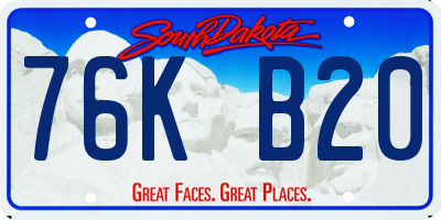 SD license plate 76KB20