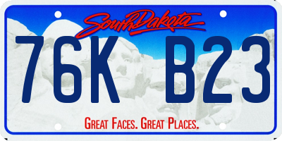 SD license plate 76KB23
