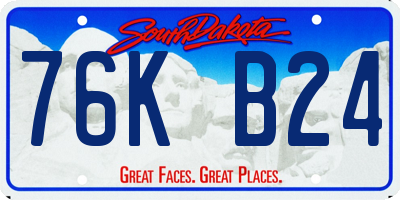 SD license plate 76KB24