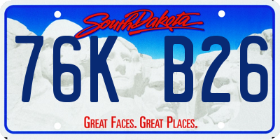 SD license plate 76KB26