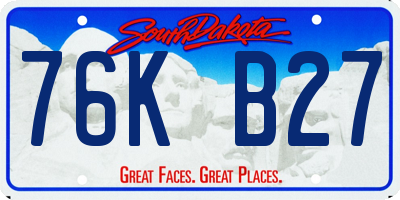 SD license plate 76KB27