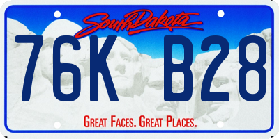 SD license plate 76KB28