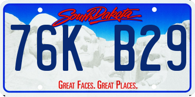 SD license plate 76KB29