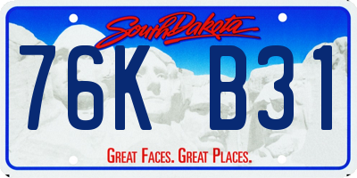 SD license plate 76KB31