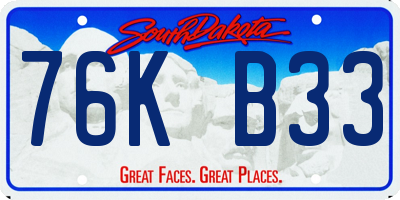 SD license plate 76KB33