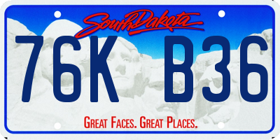 SD license plate 76KB36