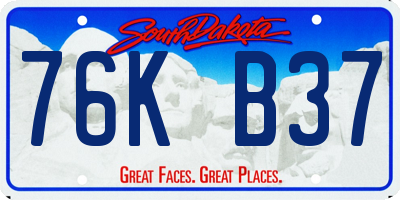 SD license plate 76KB37